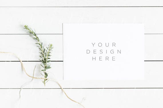 Greeting Card Mockup Style Mockup Feminine Mockup Your Artwork