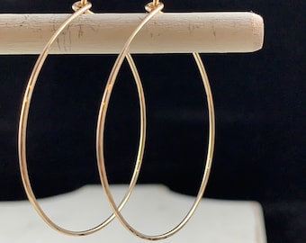 Gold filled wire hoops/ Thin gold hoop earrings/ big wire earrings/ gold hoop earrings/ 1" hoops/2" hoops/ 3"hoops