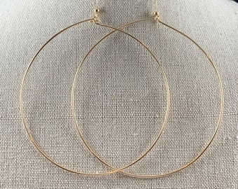 Drop hoop earrings/ silver hoop earrings/gold hoop earrings/rose gold hoops/minimalist hoop earrings