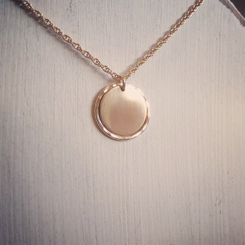 initial and circle necklace in silver or gold mothers day gift, Halo necklace Personalized disc necklace karla disc necklace