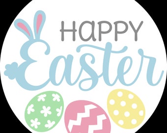 Happy Easter (ears and eggs), Easter Door Hanger DIY
