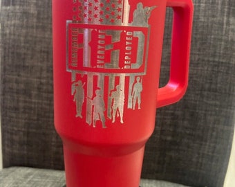 Remember Everyone Deployed (RED)  tumbler-15 color choices!