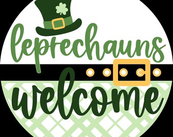 Leprechauns welcome, St. Patricks Day Door Hanger DIY