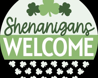 Shenanigans welcome, St. Patricks Day Door Hanger DIY