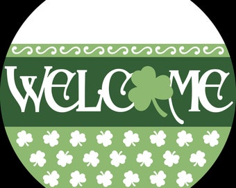 Welcome Celtic Shamrock, St. Patricks Day Door Hanger DIY