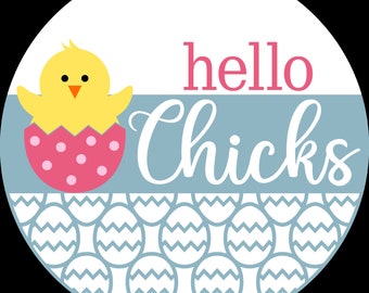 Hello chicks, Easter Door Hanger DIY