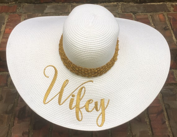 beach hat monogrammed