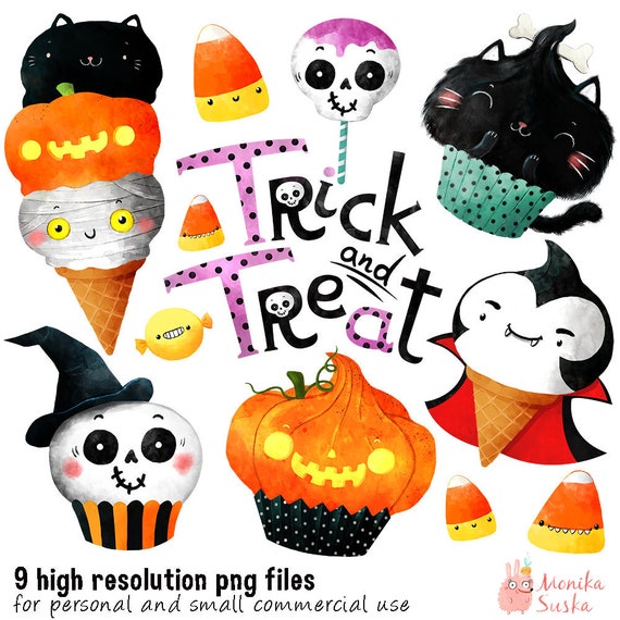 Halloween Clipart | Printable Art| Cat clipart | pumpkin clipart | Halloween clip art | commercial use | cupcake clipart | vampire | skull
