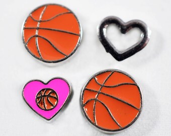 1 Memory Locket Basketball Charm FL175