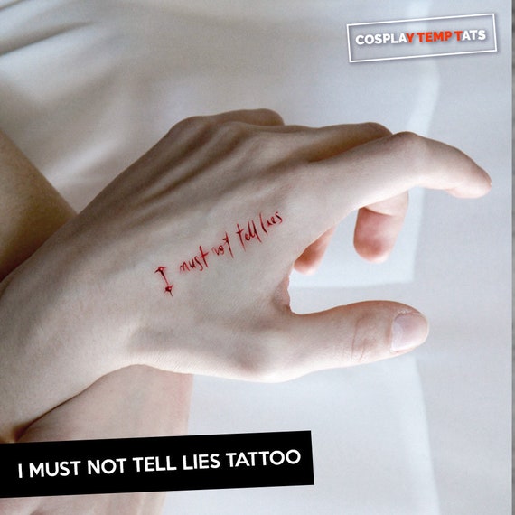 I Must Not Tell Lies Temporary Tattoo Temp Tat Harry Potter Etsy I Must Not Tell Lies Temporary Tattoo Temp Tat Harry Potter Etsy