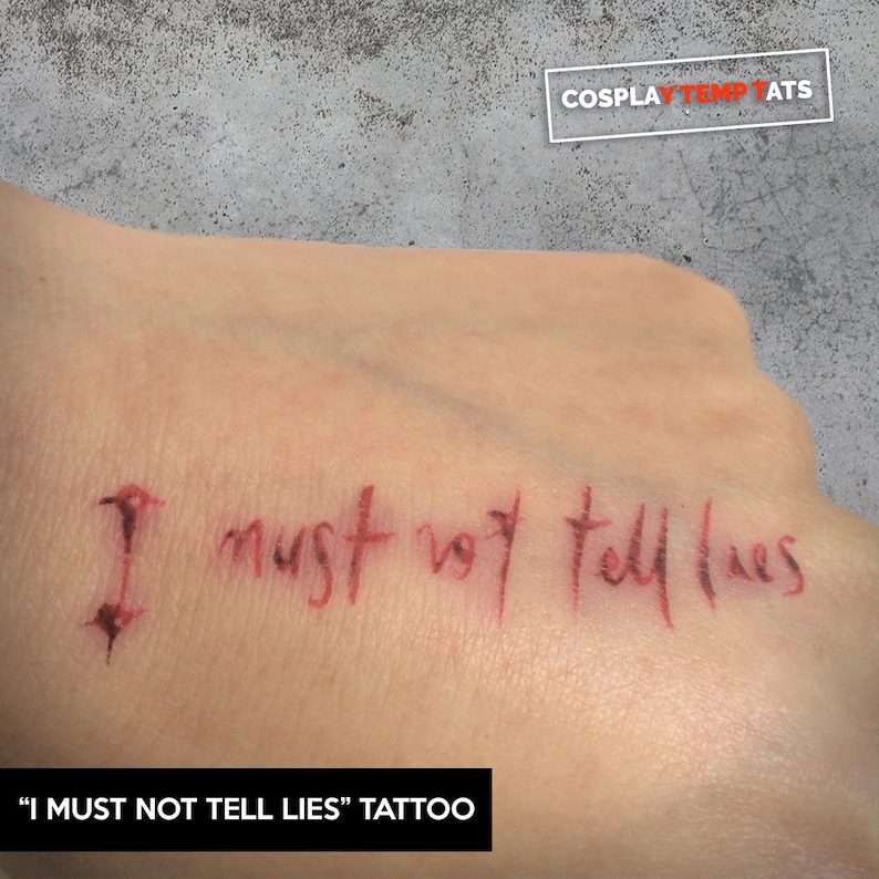 I Must Not Tell Lies Tattoo : Harry Potter I Must Not Tell Lies Pencils Spell Nerd Gift for / Kiss, even when others are watching.