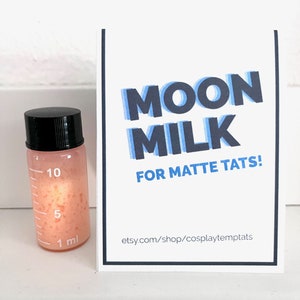 MOON MILK Temporary Tattoo Matte Shine Remover Blender Setting Liquid Realistic Last Longer Magic