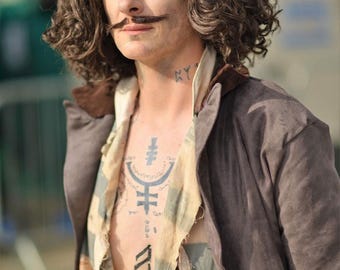 Wizard prisoner temporary tattoos temp tat costume cosplay halloween idea chest easy realistic large accurate detailed