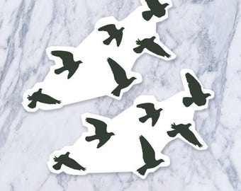 Flock of birds temporary tattoo | green black silhouette minimalist hipster chic wings flying trendy shadow pigeons doves