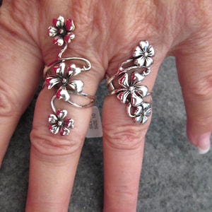 925 Sterling CASCADING FLOWER Ring&gt;925 Floral ring,925 Sterling Silver Ring,925 Flower ring,Floral ring,Flowers,Contemporary,Birthday
