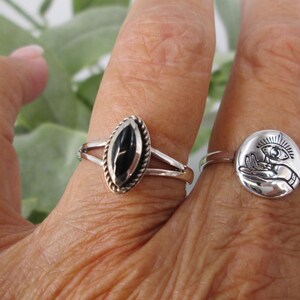 Onyx Ring&gt;925 Sterling Silver Onyx Ring,Genuine Onyx Ring,Custom Onyx Ring,Dainty Marquise Shape Onyx Ring,Southwestern Onyx Ring,ONYX Ring