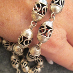 Mexican Navajo Solid 925 STERLING SILVER Necklace & Bracelet Set> Gorgeous Intricate Design>Heavier Weight,925 Unique Set,Southwestern Style image 3