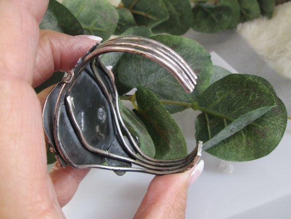 Native Genuine TURQUOISE Cuff>Sterling Silver Tur… - image 4