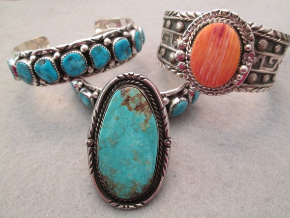 Easter Blue Mine!! Vintage Native American Navajo Turquoise Sterling Silver Bracelet Easter Blue Mine!! Vintage Native American Navajo Turquoise Sterling Silver Bracelet