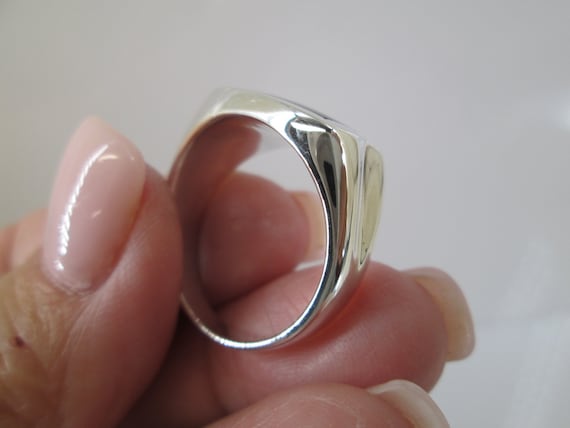 Heavy Men's Sterling ONYX Ring>Men's Ring,Boy's R… - image 4