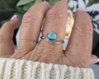 Octopus Tentacle Ring>925 Sterling Turquoise Tentacle Ring,Octopus Ring,Tentacles,Octopus Arms Ring,925 Genuine Turquoise Ring,Sterling