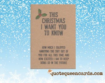 Funny Christmas Card | Etsy
