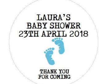 How to make baby shower labels