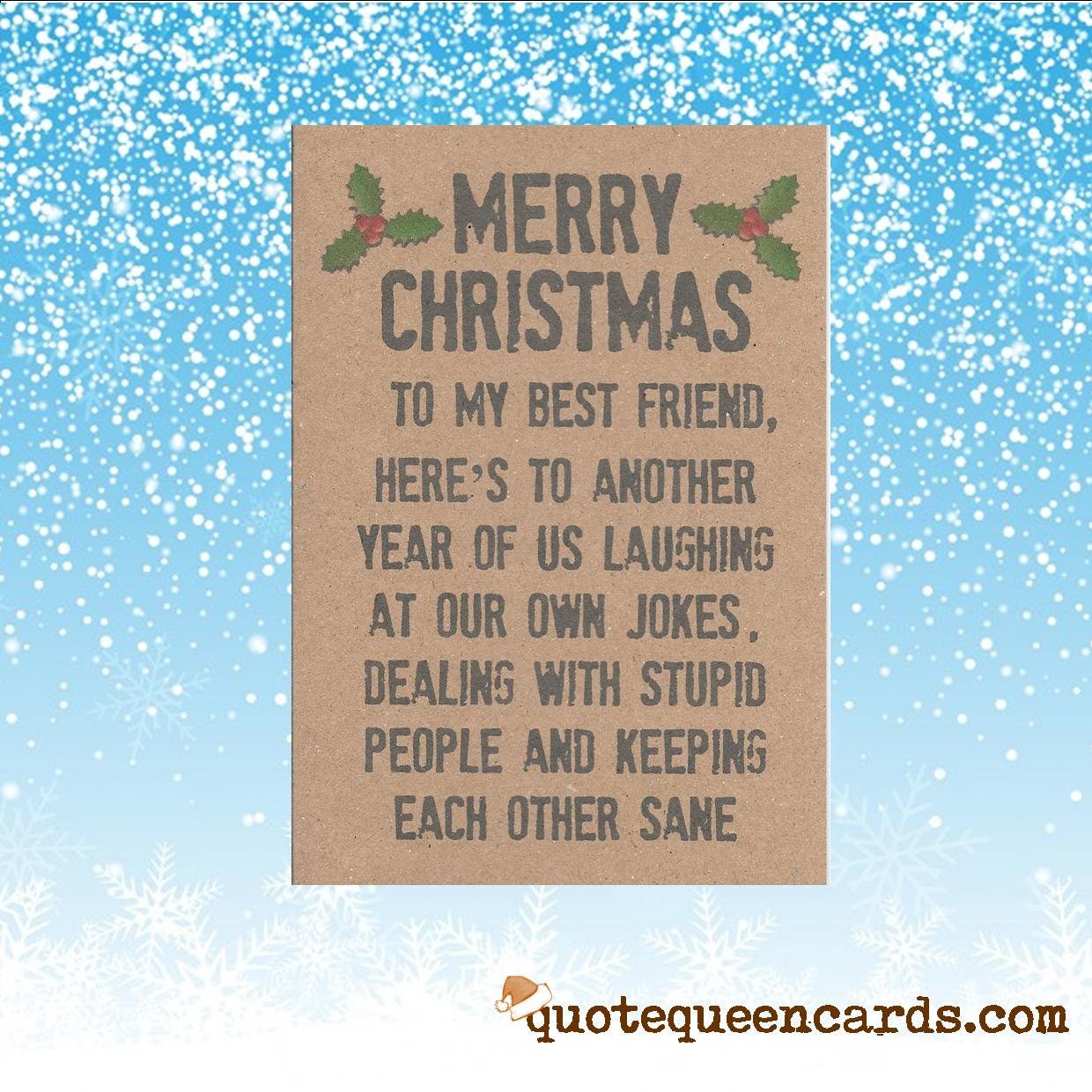 Frohe Weihnachten beste FRIEND lustige Weihnachtskarte für Etsy.de