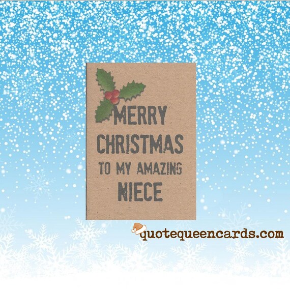 Christmas Card For NIECE Merry Christmas To My Amazing | Etsy