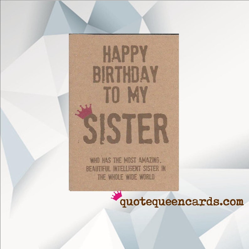 Happy Birthday To My Sister Who Has The Most Amazing | Etsy
