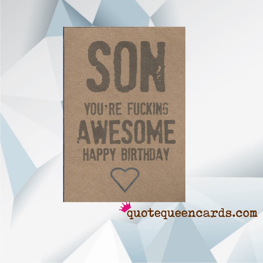 Happy Birthday SON Funny Birthday Card for Son Son Birthday - Etsy UK