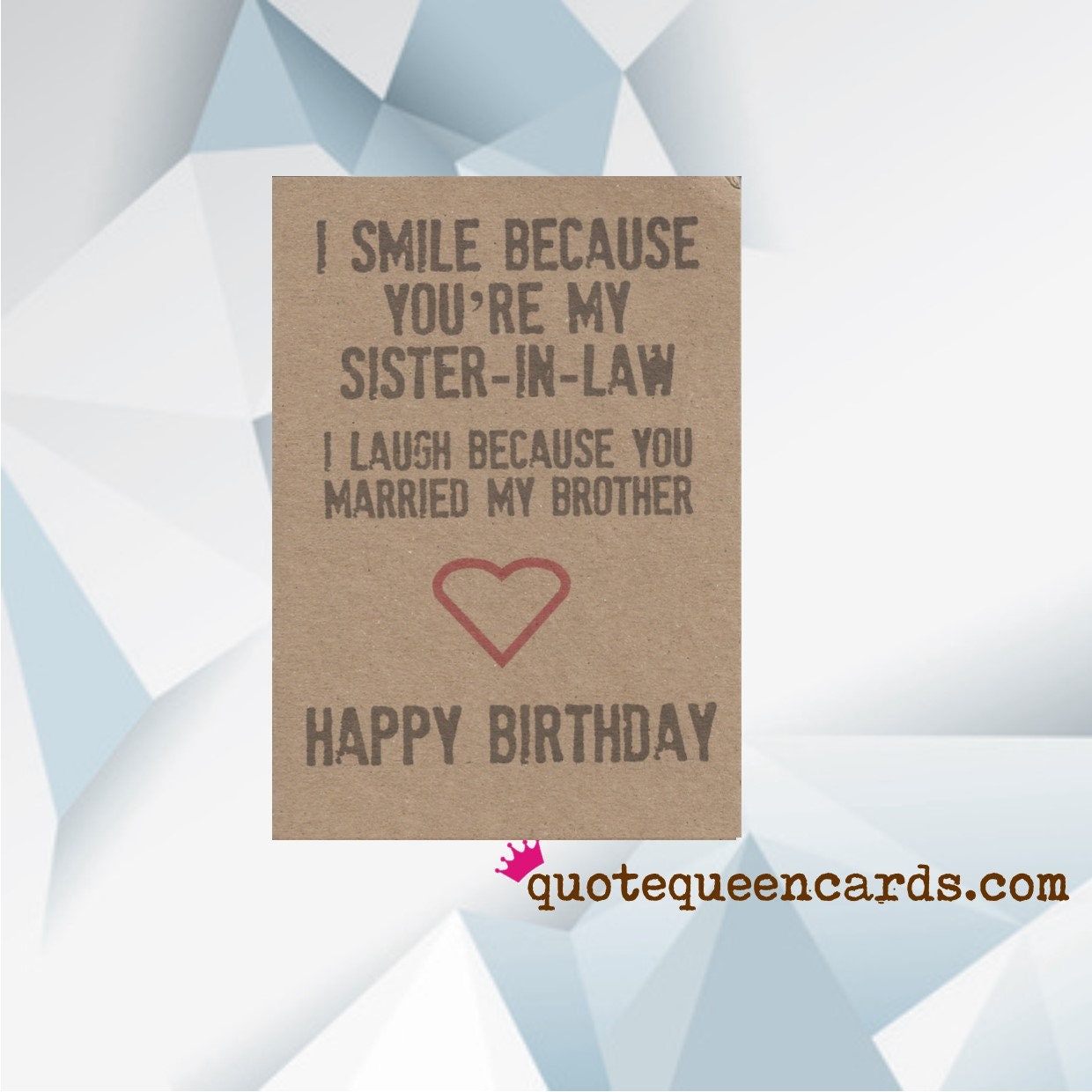 Buy Happy Birthday SISTER-IN-LAW Birthday Card for Sister-in-law ...