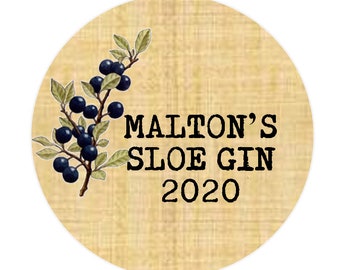 24 X Personalised Homemade Rhubarb Gin Sticky Labels Handmade | Etsy UK