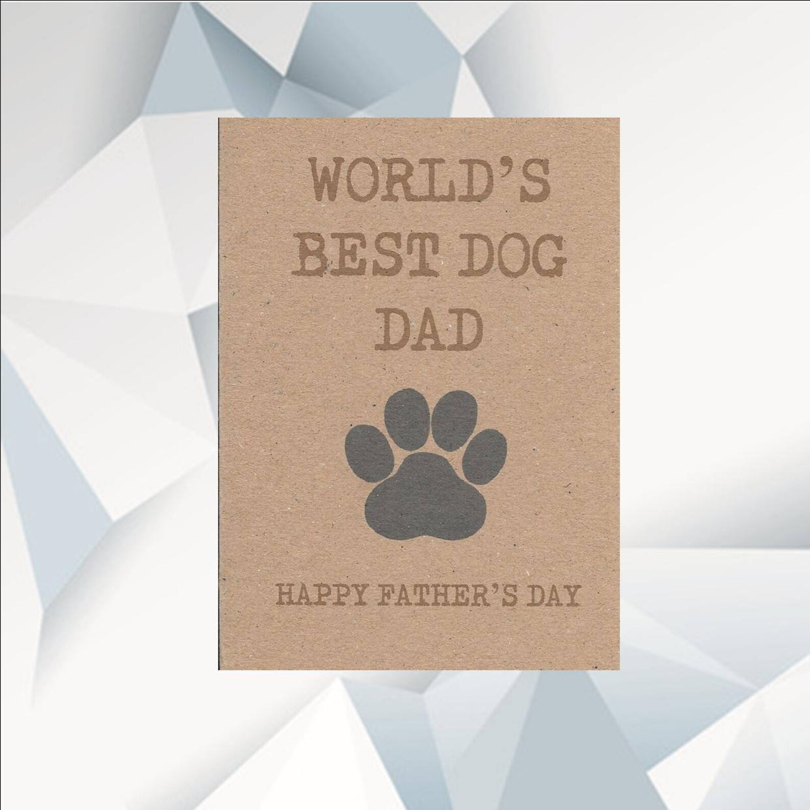 World's BEST DOG DAD Happy Father's Day card Etsy