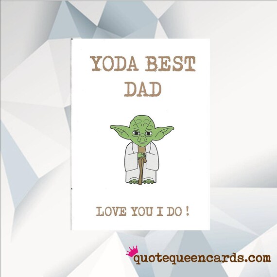 Wonderbaarlijk YODA BESTE DAD Love You I Do Star Wars Yoda Card Dad | Etsy ZO-43