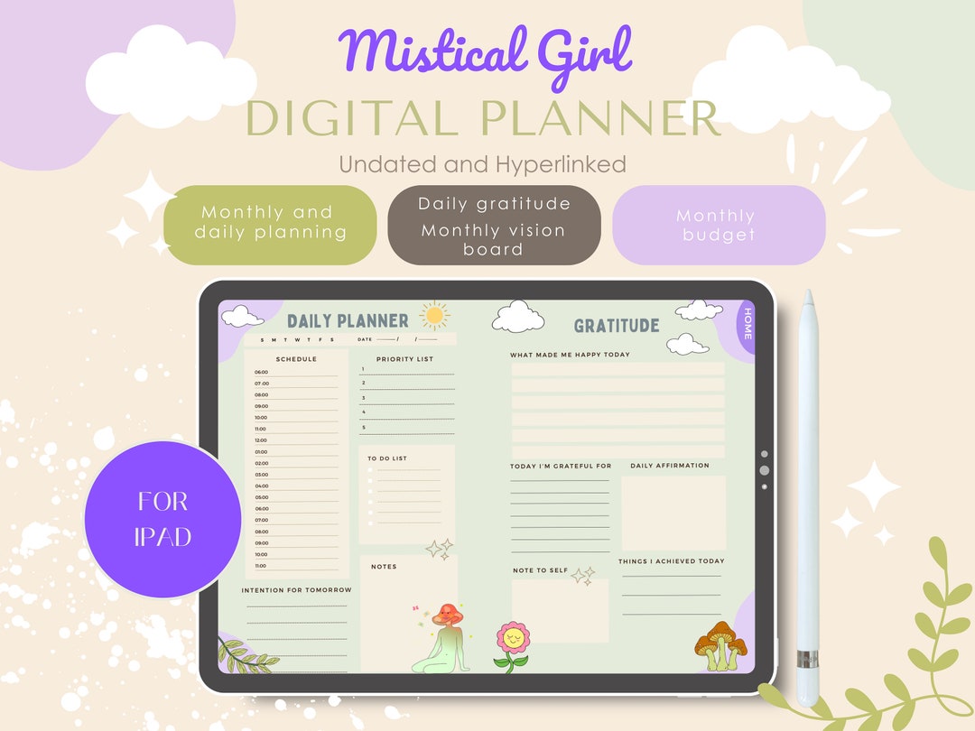 Digital Planner 2026 - Undated Hyperlinked Goodnotes Planner - Daily ...