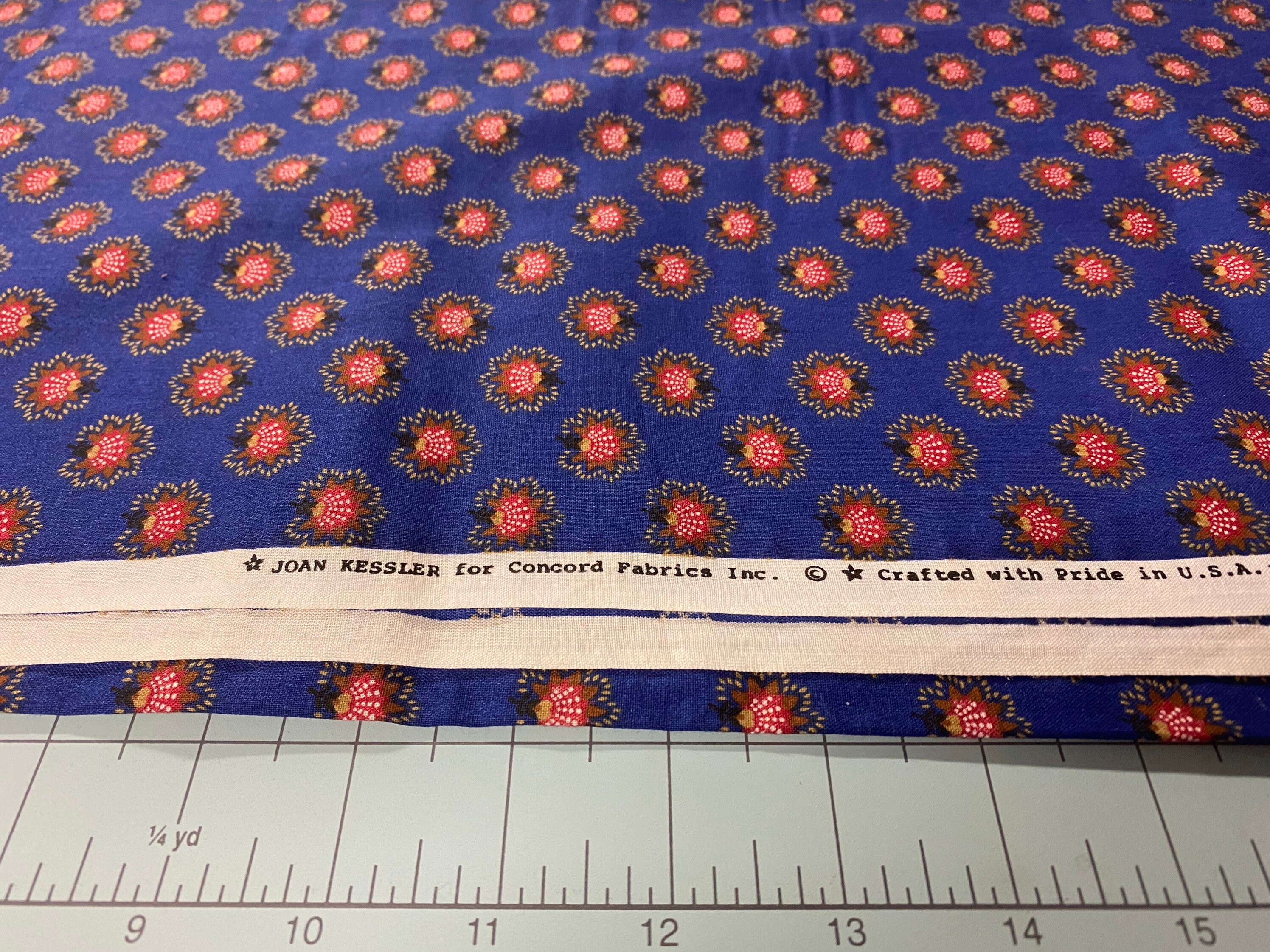 1 Yd Joan Kessler Concord Fabrics Cotton Woven Fabric Etsy