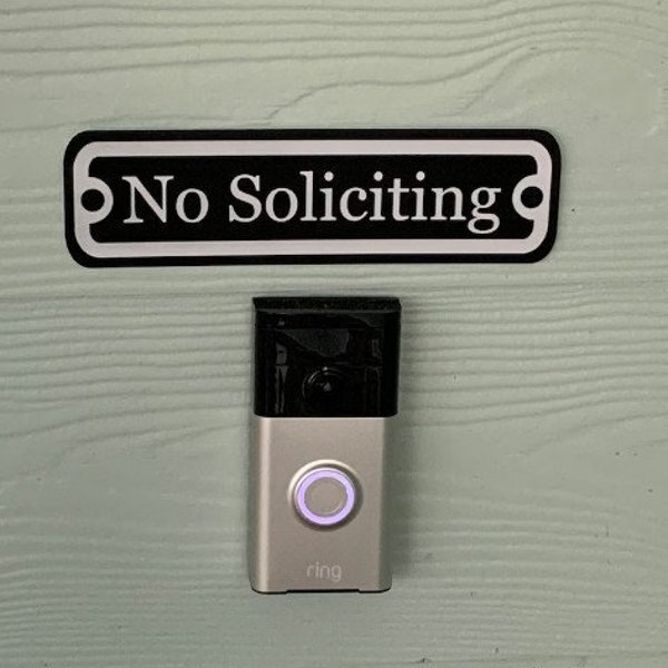 No soliciting sign front door, doorbell camera, no soliciting, no soliciting signs