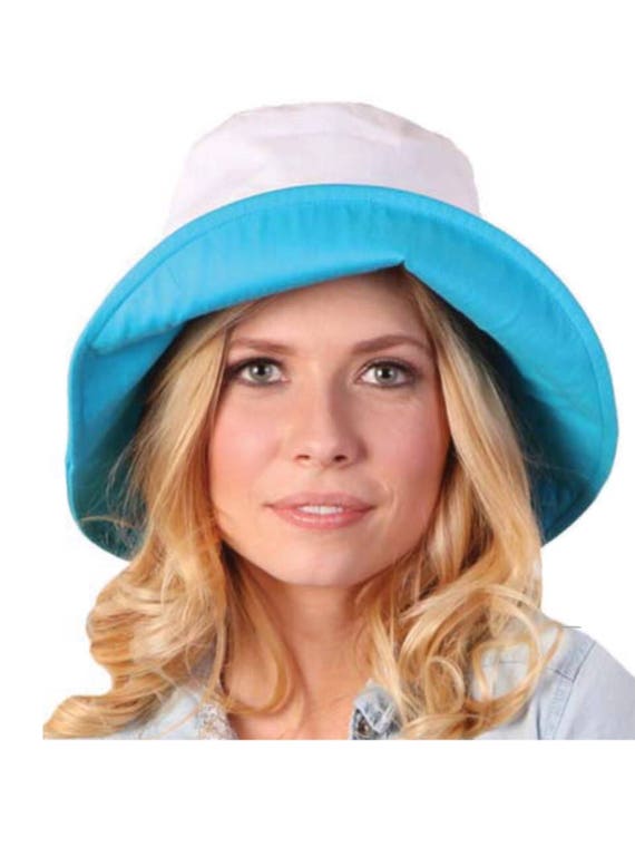 Women/'s Anti-UV Fashion Wide Brim Summer Beach Cotton Sun Bucket Hat