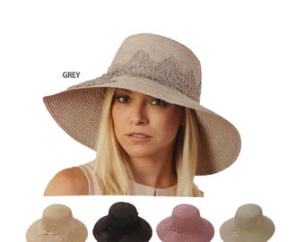 Womens Straw Hat Sun Hat Wide Brim Hat Womens Hats Gift Wide Brim Hat Beach Accessories anniversary gift for wife