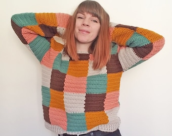 Patchwork Suzy Jumper PDF Crochet Pattern