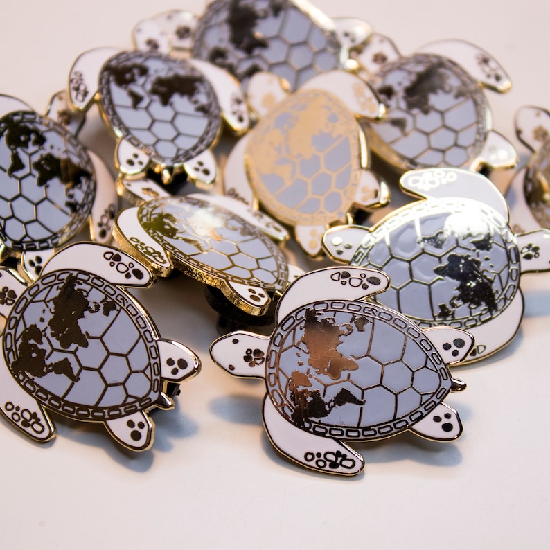 Sea turtle Enamel Pin Turtle Lapel Pin Gold turtle pin Etsy