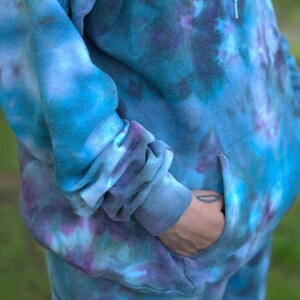 Blue and grey sweatsuit