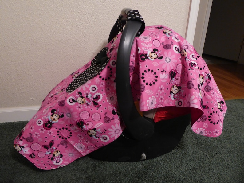 MINNIE MOUSE Car Seat Canopy W/bow in Many Different Minnie Etsy
