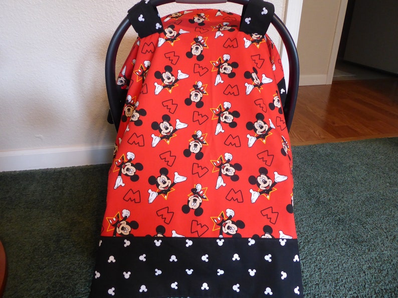 MICKEY MOUSE Baby Car Seat Canopy Cover in Several Mickey Etsy
