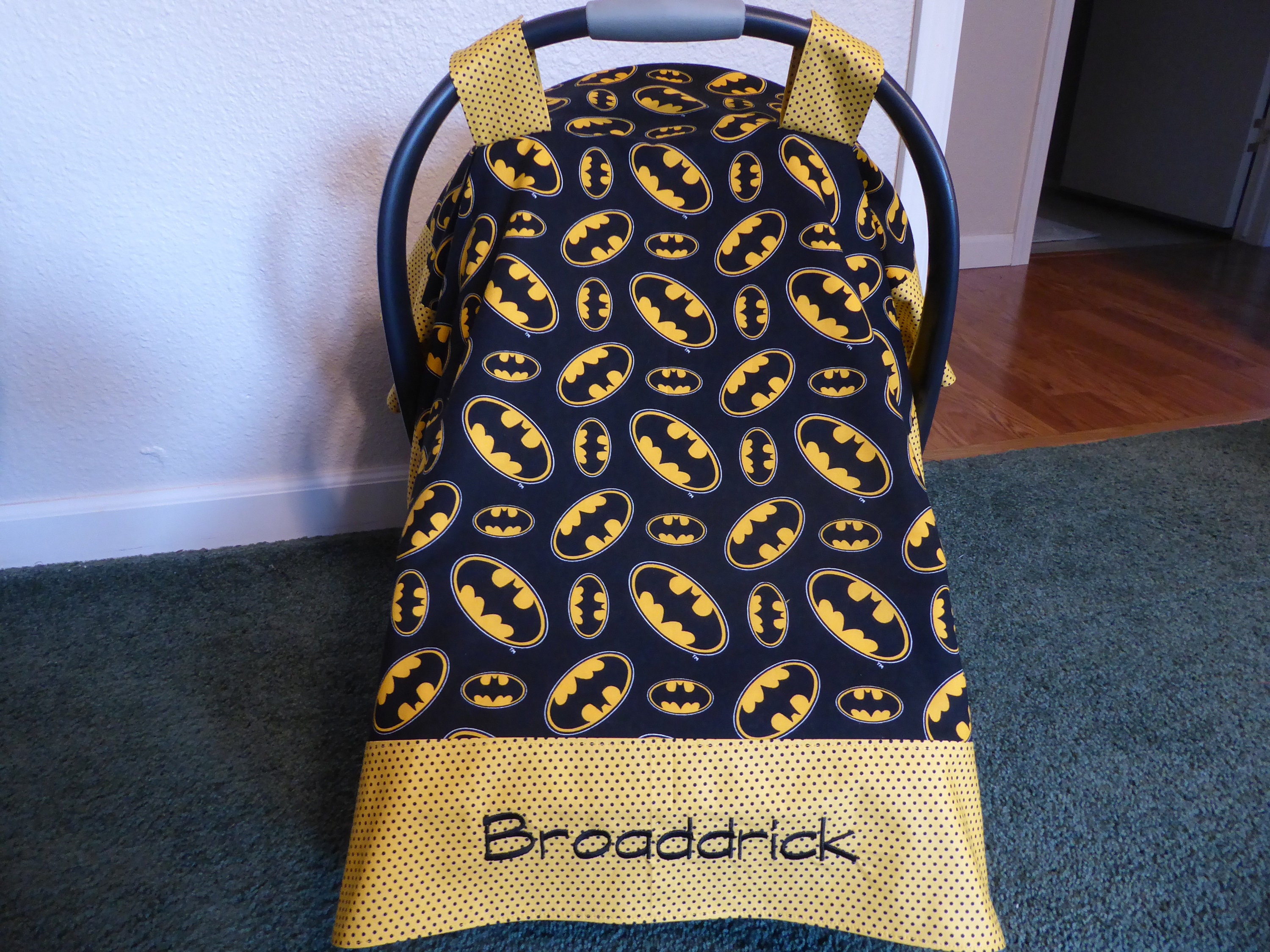 Batman carseat cheap canopy