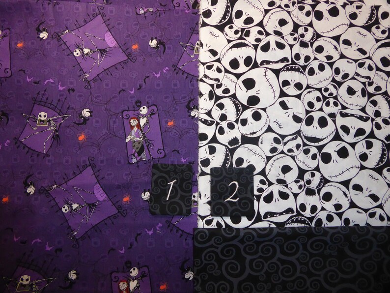 NIGHTMARE BEFORE CHRISTMAS car seat canopy with or without peekaboo opening or blanket in several Nightmare fabrics image 6