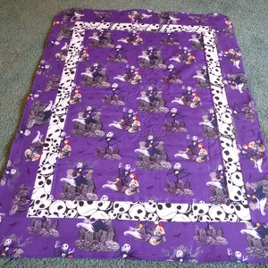 NIGHTMARE BEFORE CHRISTMAS w/or without bow fitted car seat canopy w/peekaboo opening or full front opening or blanket bild 8