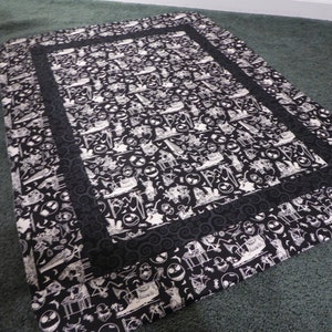 NIGHTMARE BEFORE CHRISTMAS car seat canopy with or without peekaboo opening or blanket in several Nightmare fabrics image 9