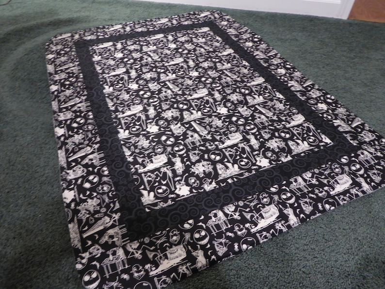 NIGHTMARE BEFORE CHRISTMAS car seat canopy with or without peekaboo opening or blanket in several Nightmare fabrics image 9